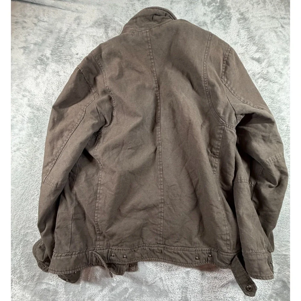 Levi's Brown Canvas Sherpa Lined Work Jacket Men's M Insulated